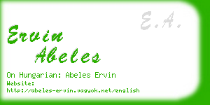 ervin abeles business card